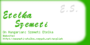 etelka szemeti business card